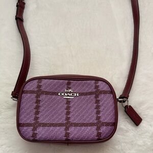 Coach Burgundy and Lavender Crossbody Bag